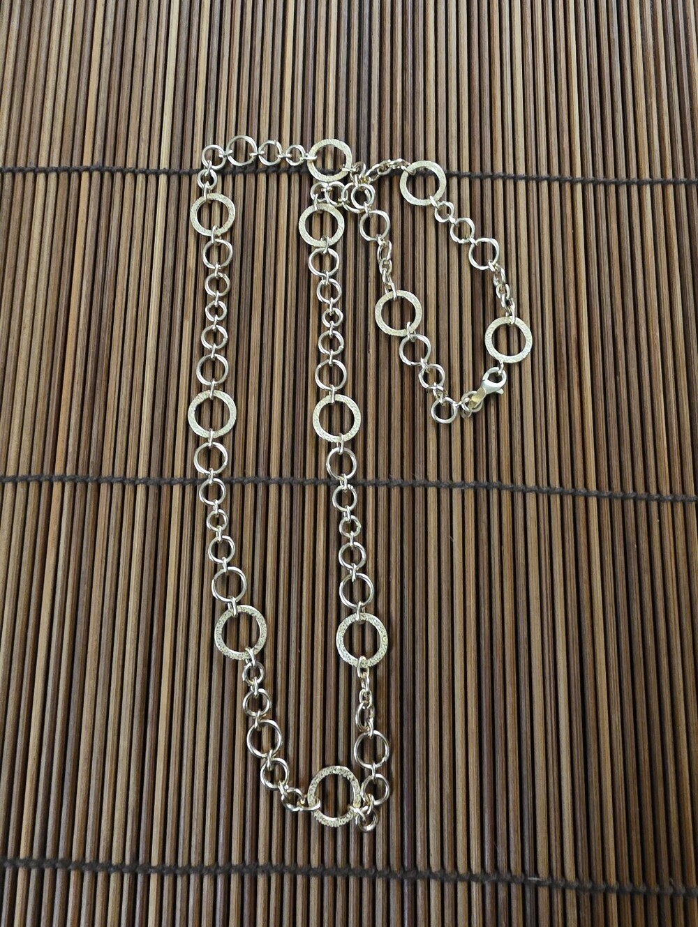 14k Hoop Yellow Gold Link Chain Necklace (Vintage)